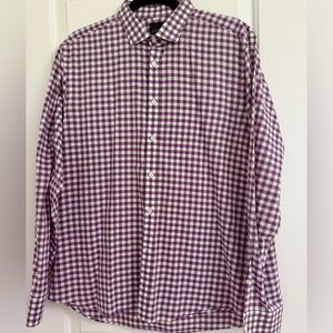 Pur Men's Casual Purple Checkered Shirt